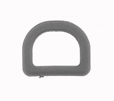 Hoz Ring Pvc 1/2 Rond D-Ring 25 mm Zwart