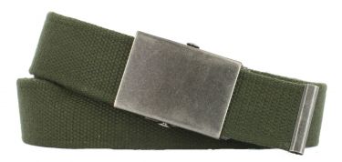 Riem Koppelgesp Canvas 40 mm Groen