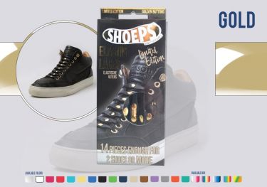 Shoeps 14 Gold Button Elastieke Veter